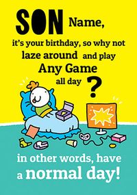 Tap to view Lemon Squeezy - Son Personalised Birthday  Card