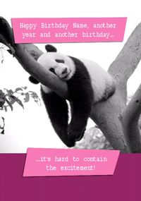 Tap to view Panda Birthday Card - Paw Play
