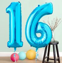 16th Birthday Giant Number Balloon Set