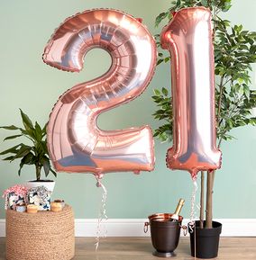 21st Birthday Giant Number Balloon Set