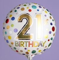 21st Birthday Spots Balloon