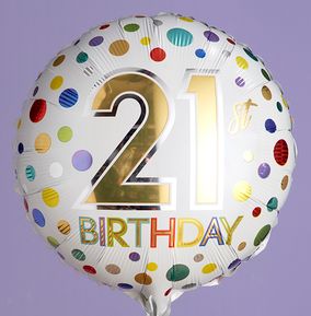 21st Birthday Spots Balloon