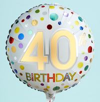 40th Birthday Spots Balloon