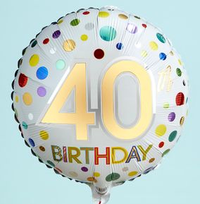 40th Birthday Spots Balloon