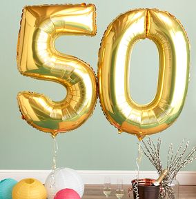 50th Birthday Giant Number Balloon Set