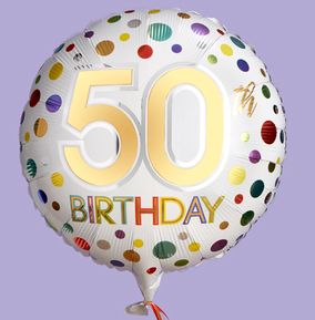 50th Birthday Spots Balloon