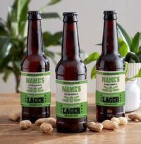 Personalised Lager Bottles - Multi Pack of English Craft Lager