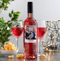 Tap to view Text & Banner Photo Upload Rose Wine