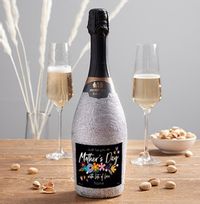 Tap to view ZDISC Mothers Day Personalised Silver Glitter Prosecco