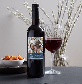 Mothers Day Grandma Photo Upload Red Wine