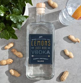 Personalised Birthday Vodka - Life Gives You Lemons