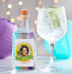 Personalised London Dry Gin with Photo