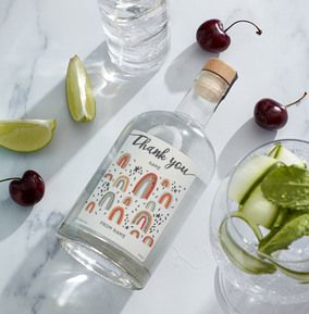 Thank You Personalised Glitter Gin