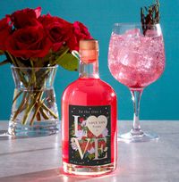 Tap to view To The One I Love Personalised Light Up Red Glitter Gin
