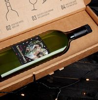 Happy Anniversary Photo Upload Letterbox Wine - Sauvignon Blanc