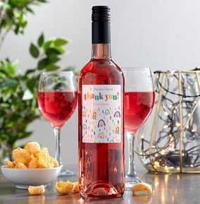 Thank You Teacher Personalised Rose Wine