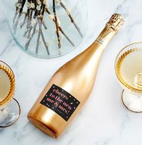 Tap to view Personalised Gold Prosecco - Cheers To The New Mr & Mrs