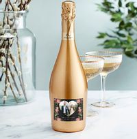 Tap to view Personalised Gold Prosecco - Mr & Mrs Photo Upload