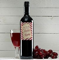 Personalised Christmas Red Wine