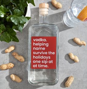 Christmas One Sip Personalised Vodka