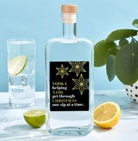 Helping Me Get Through Christmas Personalised Vodka