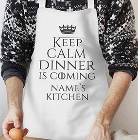 Dinner Is Coming Personalised Apron