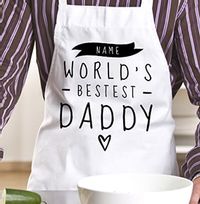 Tap to view Worlds Bestest Daddy Personalised Apron
