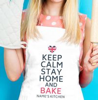 Tap to view Keep Calm, Stay Home and Bake Personalised Apron