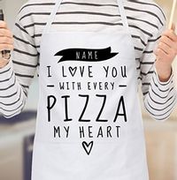 I Love Pizza Personalised Apron