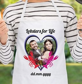 Lobsters for Life Personalised Photo Apron