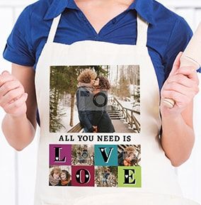 All You need is Love Personalised Photo Apron