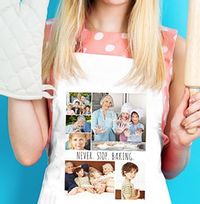Never Stop Baking Personalised Apron