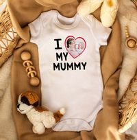 I Love My Mummy Photo Upload Baby Grow