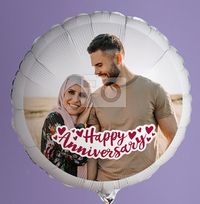 Happy Anniversary Personalised Photo Balloon