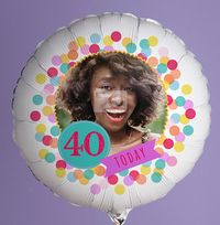 40th Birthday Personalised Photo Balloon