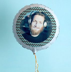 Personalised Photo Balloon - Chevron Border