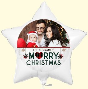 Personalised Merry Christmas Photo Balloon