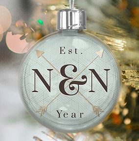Couple's Initials Personalised Bauble
