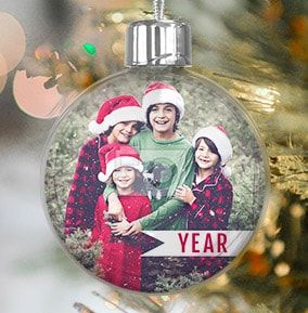 Personalised Year Photo Bauble