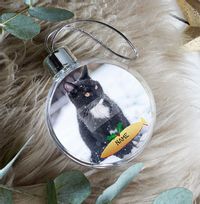 Tap to view Cat Photo Christmas Bauble