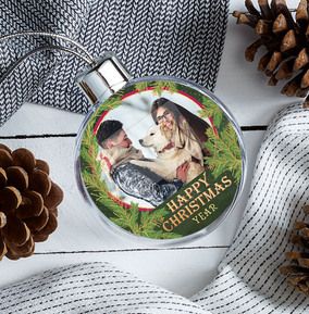 Happy Christmas Photo Bauble