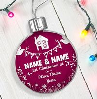 New Home Personalised Bauble