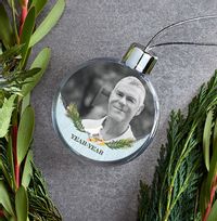Memorial Male Photo Bauble