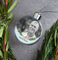 Tap to view Memorial Male Photo Bauble