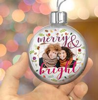Merry & Bright Photo Bauble