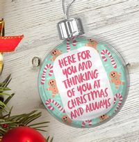 Tap to view Thinking of You at Christmas Personalised Bauble