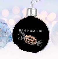 Bah Humbug Christmas Personalised Bauble