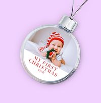 Tap to view My First Christmas Photo Bauble