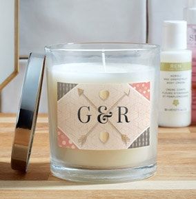 Couple's Initials Personalised Candle