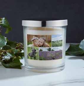 4 Photo Collage Candle